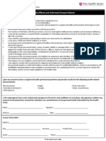 Basic Health Assessment - Screening and Consent Form
