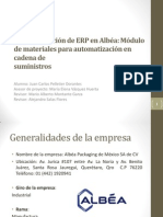 Implementación de ERP en Albéa Módulo de Materiales para Automatización en Cadena de Suministros