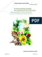 IV Congreso Mexicano de Ecología - Resúmenes de Presentaciones Orales.