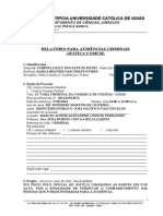 Relatório para Audiências Criminais (Justiça Comum)