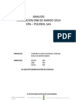 Analisis Resolucion 098 de Marzo 2014 Epa - Polybol Sas