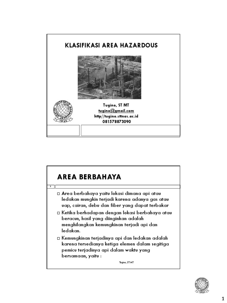 Klasifikasi Area Hazardous PDF