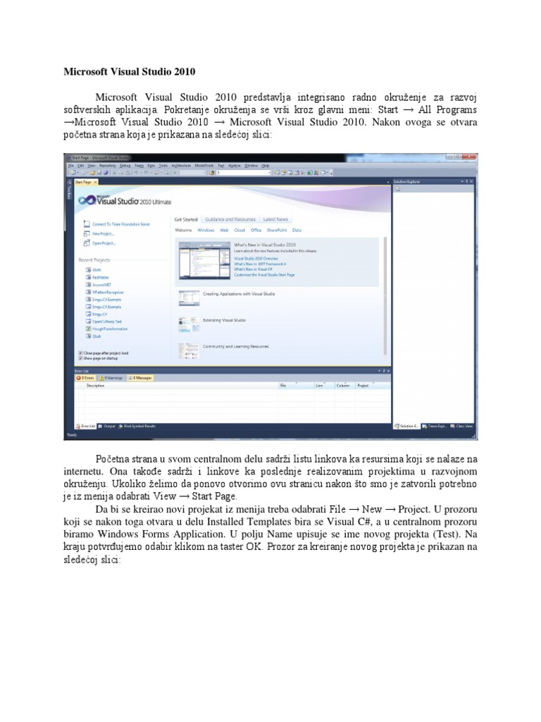 01 Visual Studio Uvod | PDF