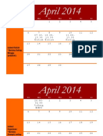 April 2014: Jadwal Kuliah Berlaku Setiap Minggu (Yaiyalah)