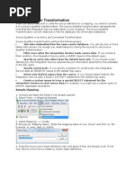 Source Qualifier Transformation: Sample Mapping