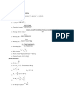 Basic Chemistry Concepts and Formulas