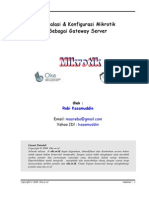 Instalasi Dan Konfigurasi Mikrotik Sebagai Gateway