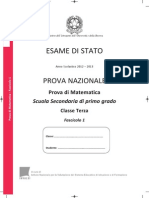 Invalsi Matematica 2012 2013 Terza