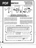 Gasseous Carbureton Info