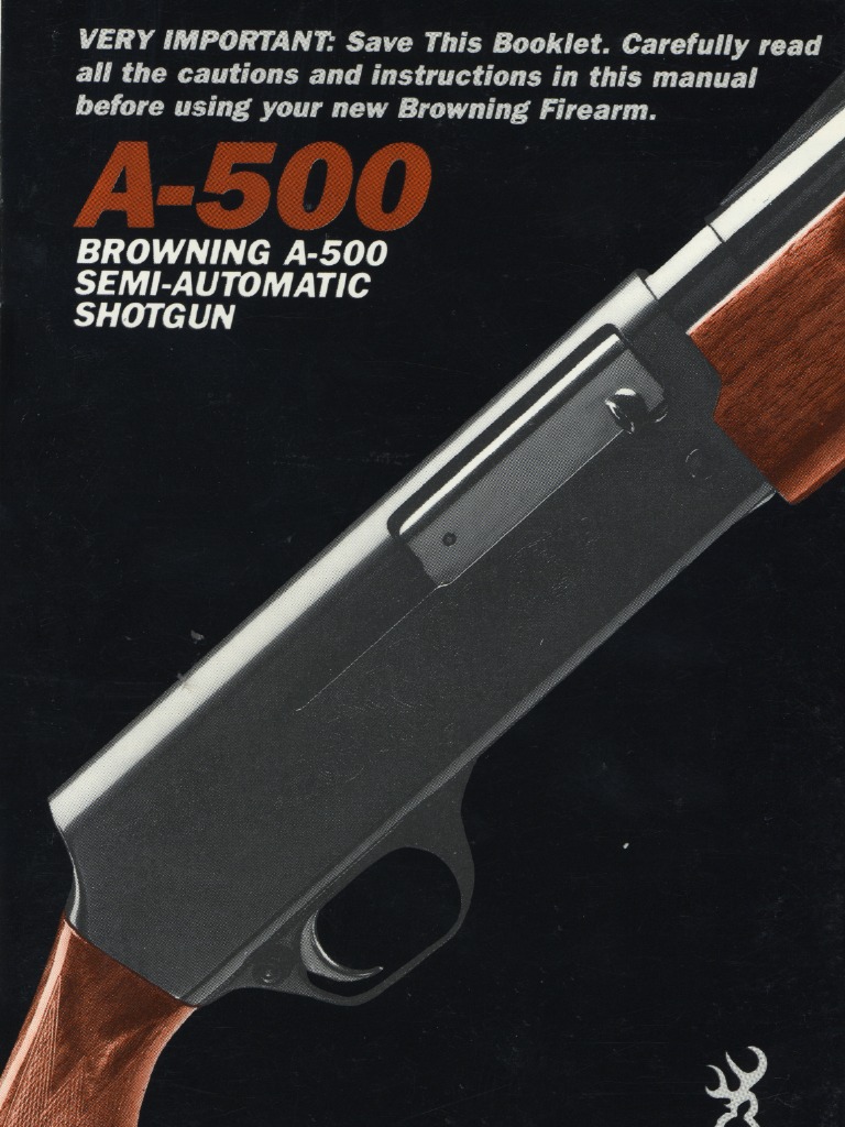 Browning A500 owners manual Shotgun Magazine (Firearms)