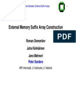 External Memory Suffix Array Construction: Roman Dementiev Juha Kärkkäinen Jens Mehnert