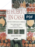 Agricultura Ecologica - Libro - El Huerto en Casa (A Pavord - Blume)