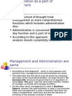 Administration As A Part of Management