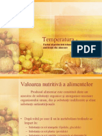 Influenta Temperaturii Asupra Produselor Alimentare