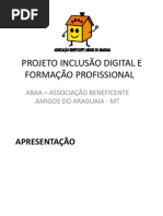 PROJETO INCLUSÃO DIGITAL E FORMAÇÃO PROFISSIONAL