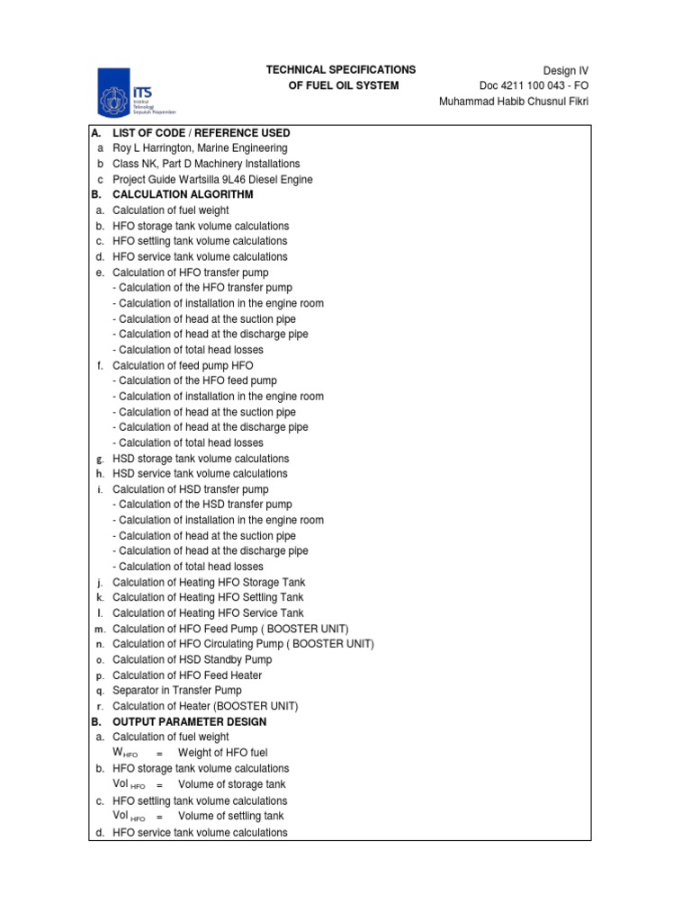 Ship Fuel Oil Calculation PDF Chemical Engineering Fluid Mechanics