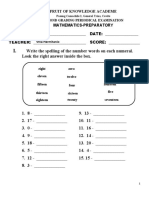 Fka 2nd Grading Math Prep