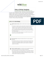How To Write A Critical Analysis - 17 Steps - WikiHow