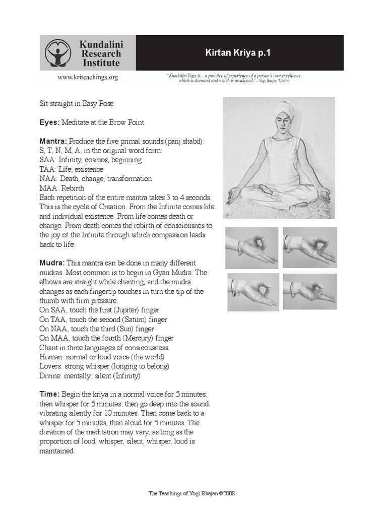 Kirtan kriya Meditation Chakra