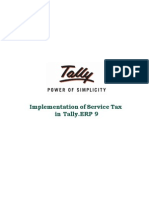 Implementation of Service Tax in TallyERP9 (For Knowledge Purposes)