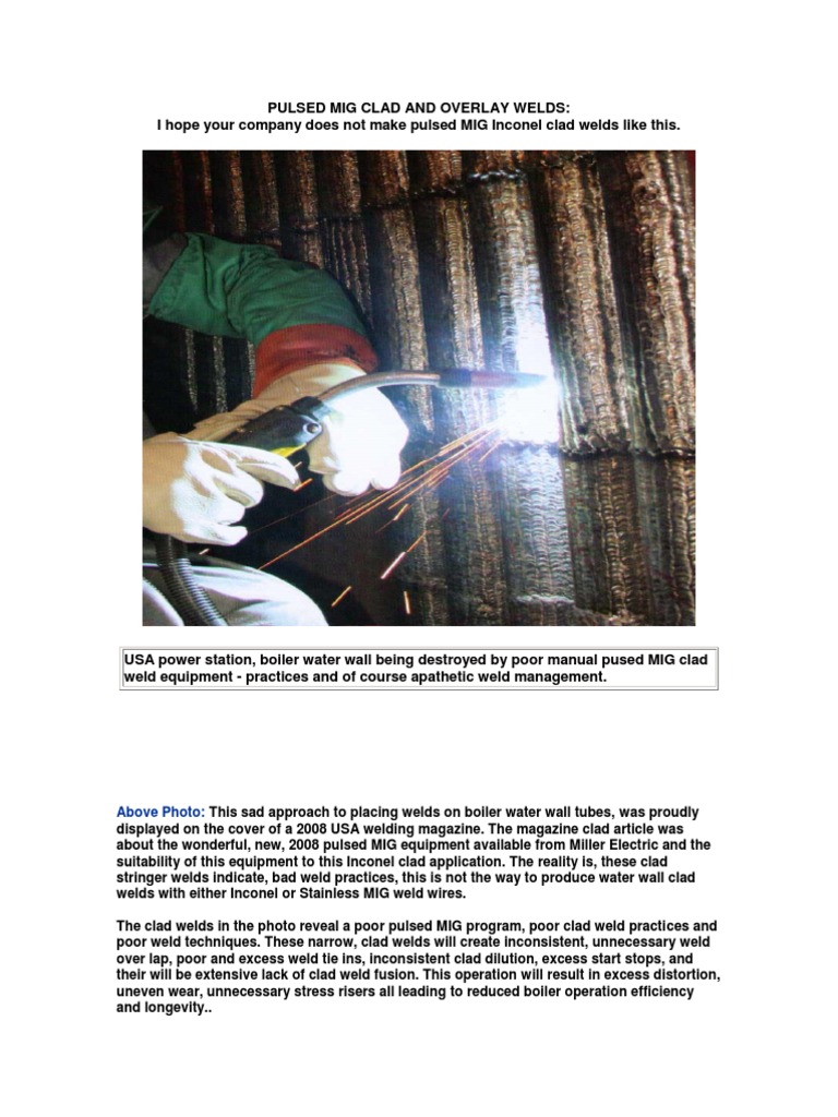Pulsed Mig Clad and Overlay Welds | PDF | Welding | Construction