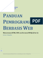 Panduan Pemrograman Berbasis Web Menggunakan HTML, PHP, Dan Database Mysql (Part 2)