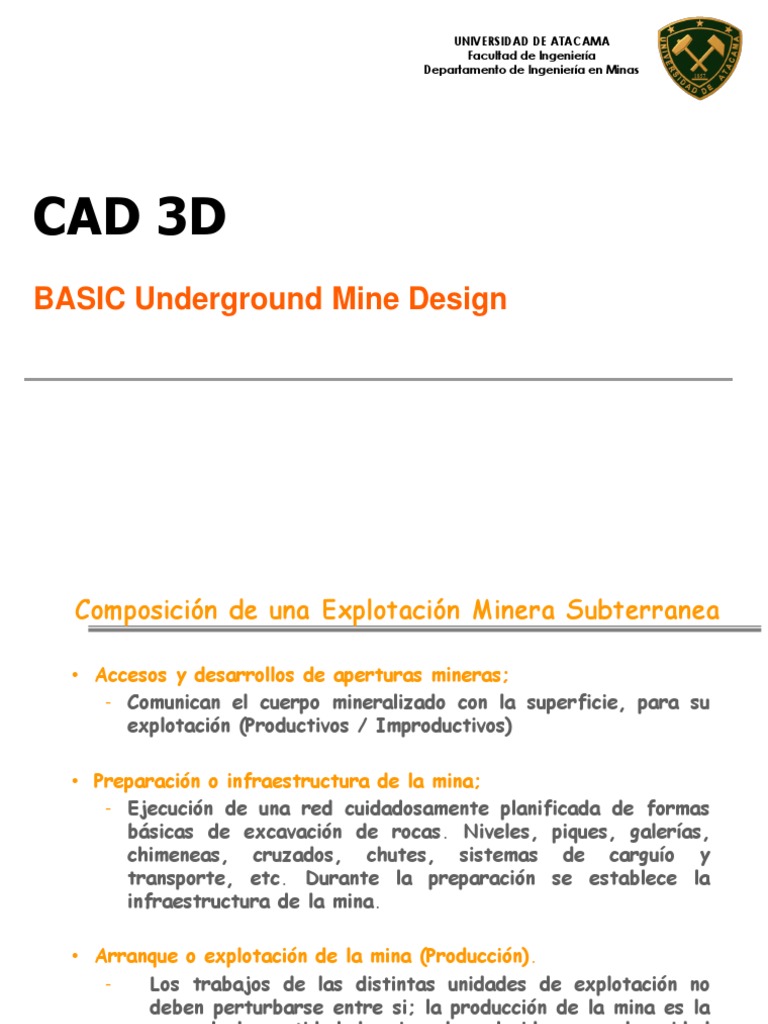 Diseño CAD para Minería Subterránea | PDF | Minería | Geometría