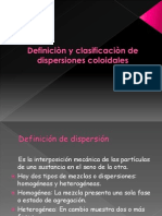 N° 1 Deficion y Clasificacion de Dispersiones Coloidales