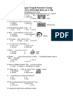 Soal UTS Bahasa Inggris