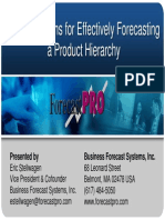 Forecast Pro Multiple Level