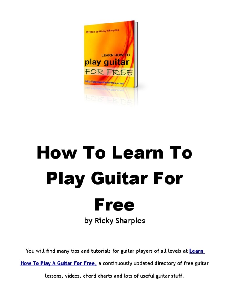 Learn Guitar For Free | PDF | Guitars | Chord (Music)