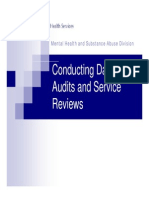 Conducting Data Audits and Service Audits and Service Reviews