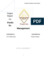 44644432 a Project Report on Portfolio Management by Deepak Choubey