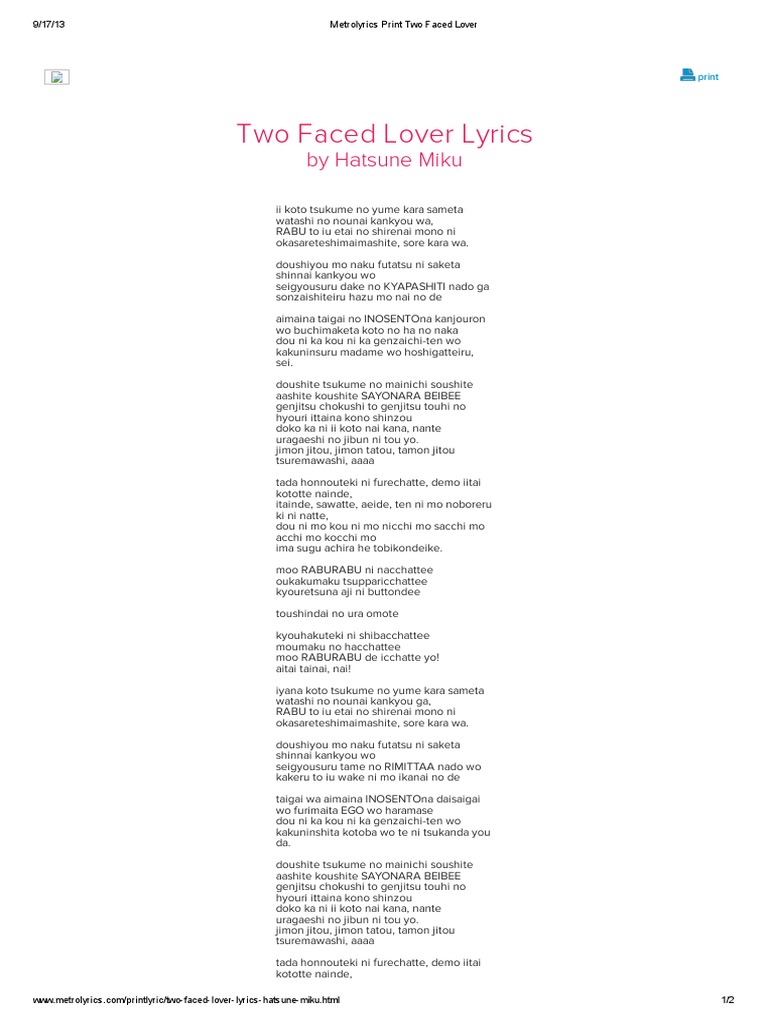 Japanese Lyrics Ayumi and Utada, PDF, Leisure