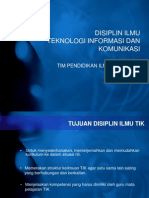 Disiplin Ilmu Teknologi Informasi Dan Komunikasi (TIK)