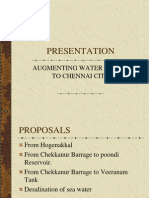 Presentation: Augmenting Water Supply To Chennai City