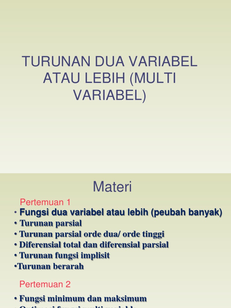21++ Contoh Soal Turunan Parsial Tingkat Tinggi - Kumpulan ...