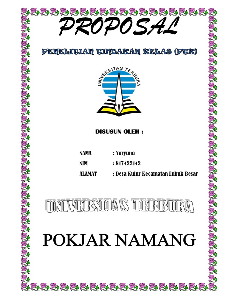 Contoh Proposal Ptk Paud Pengembangan Bahasa Guru Galeri