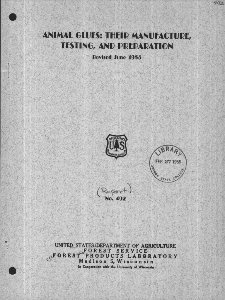 Animal Glues Their Manufacture, Testing, and Preparation PDF