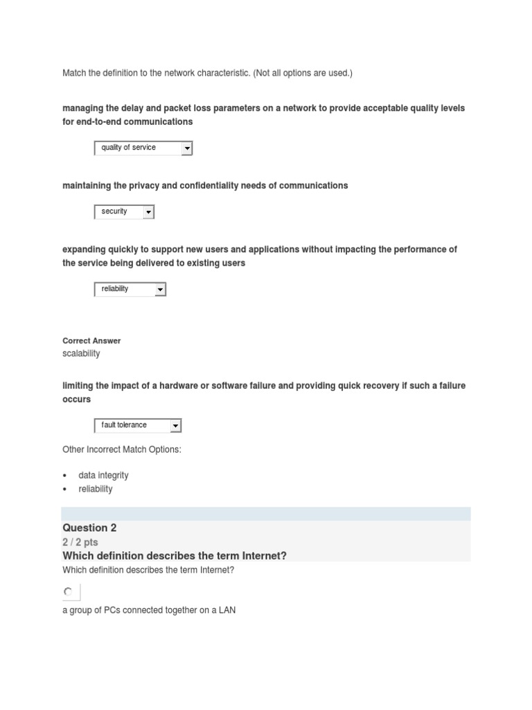 Cisco Test 1 Quality Of Service Computer Network