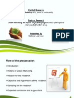 Field of Research: Green Marketing: It's Impact On Youth Buying Behaviour (With Special Reference To Dombivli Area)