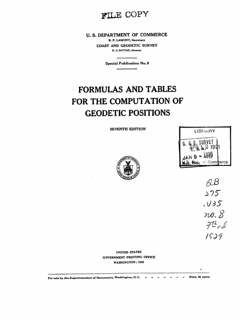 Us Coast and Geodetic Survey PDF