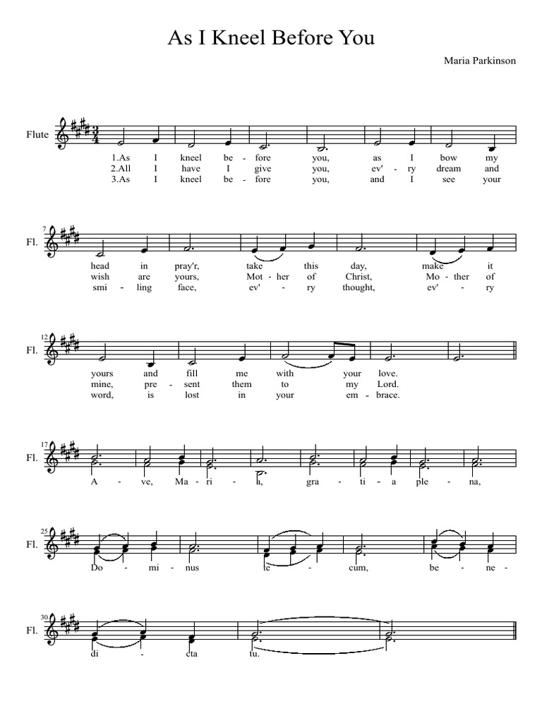 As I Kneel Before You E As i kneel before you and i see your smiling face every thought, every word is lost in your embrace. as i kneel before you e