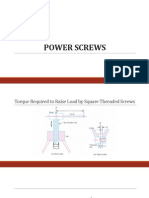 Torque and Efficiency of Power Screws