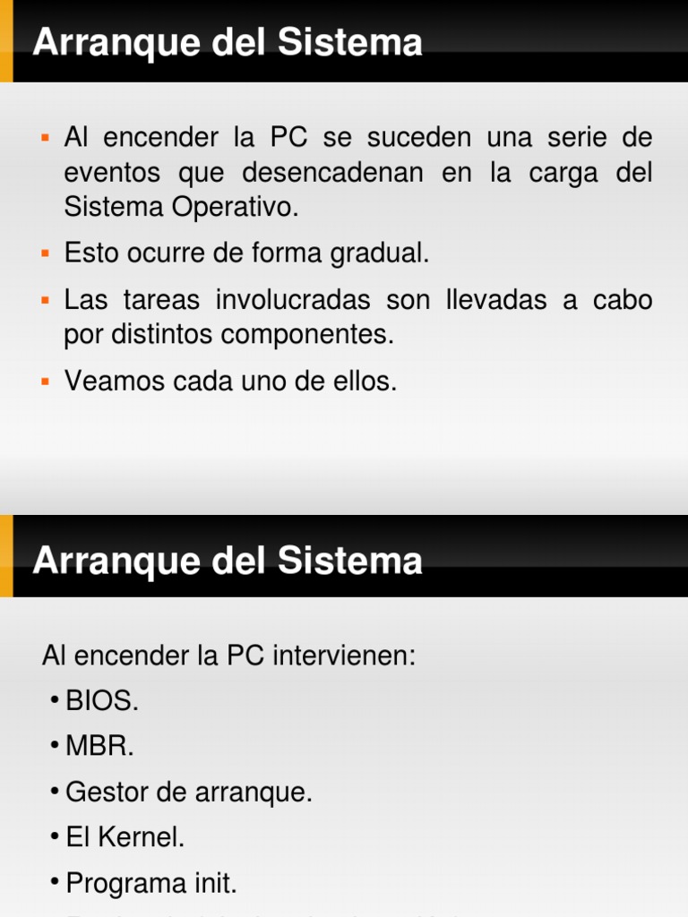 Unidad3 - Arranque de Linux | PDF | Kernel (sistema operativo) | Arranque