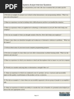 Interview Questions... System Analyst