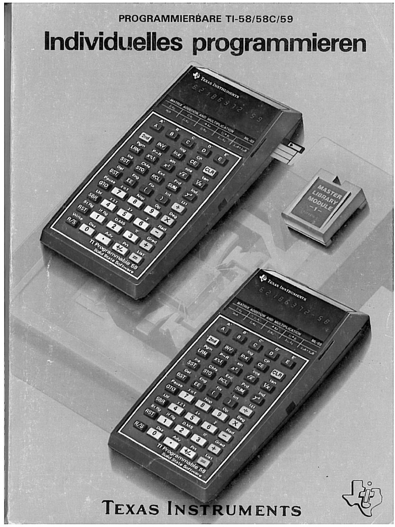 Individuelles Programmieren TI59 PDF | PDF