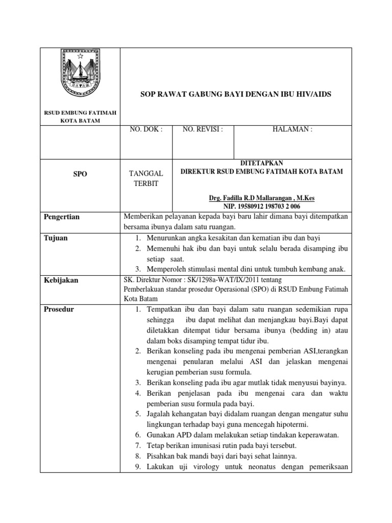 SOP Bayi Sakit  PDF