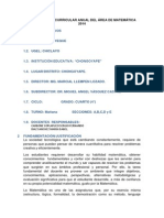 PLANIFICACIÒN CURRICULAR ANUAL 2014