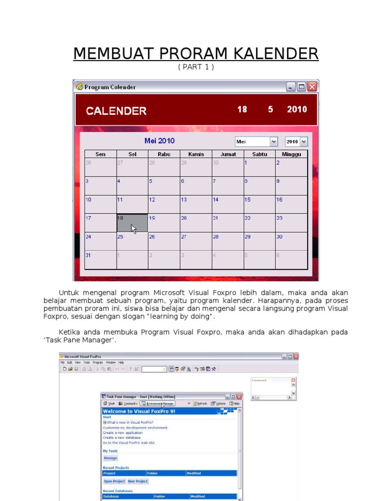 Cara Membuat Program Kalender di Foxpro | PDF | Pengelolaan Keuangan & Uang